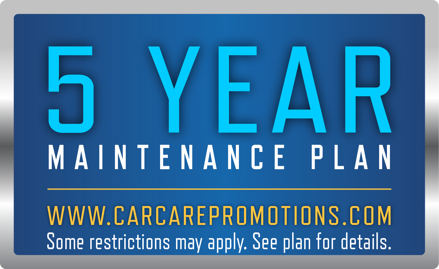 5 Year Maintenance Plan